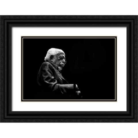 Jazz Black Ornate Wood Framed Art Print with Double Matting by Simoes, Goncalo