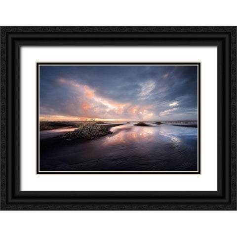 Black Sand Black Ornate Wood Framed Art Print with Double Matting by Martin Castan, David