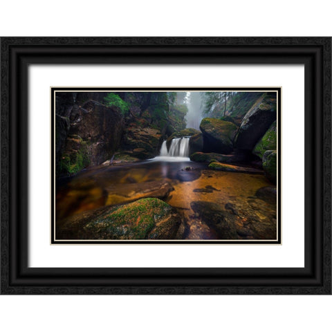 River Tales Black Ornate Wood Framed Art Print with Double Matting by Stoszko, Lucjan