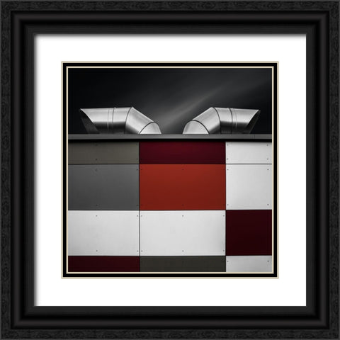 Mondrisio Black Ornate Wood Framed Art Print with Double Matting by Claes, Gilbert