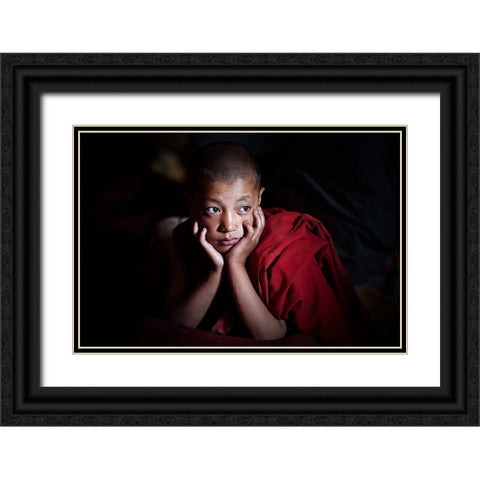 Will Be My Life? Black Ornate Wood Framed Art Print with Double Matting by Pandolfini, Sergio