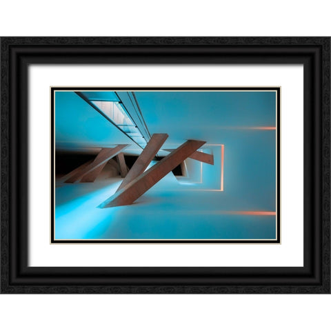 Transition Black Ornate Wood Framed Art Print with Double Matting by Kravanja, Jure