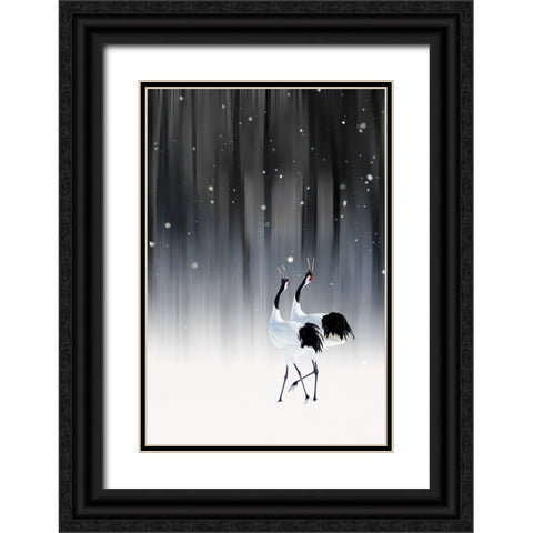 Happy New Year Black Ornate Wood Framed Art Print with Double Matting by Iga, Ikuo