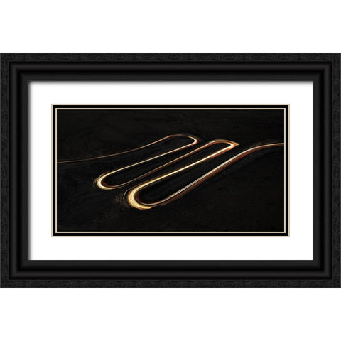 A Snake Made Of Light Black Ornate Wood Framed Art Print with Double Matting by Jonas, Nadav
