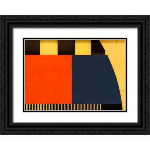 Nos Testscreen # 03 Black Ornate Wood Framed Art Print with Double Matting by Limberg, Huib