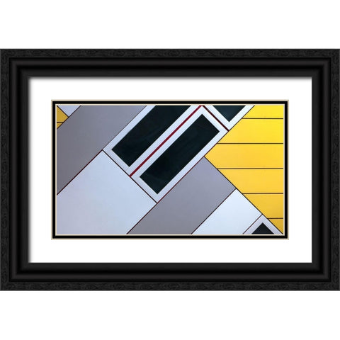 House Of Cubes Black Ornate Wood Framed Art Print with Double Matting by Van De, Jeroen