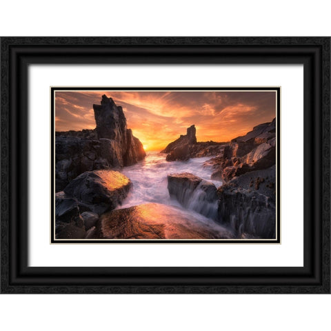 The Edge Of The World Black Ornate Wood Framed Art Print with Double Matting by Zhang, Joshua