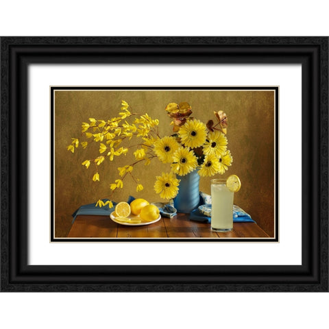 SummerS Quench Black Ornate Wood Framed Art Print with Double Matting by Hewson, Darlene