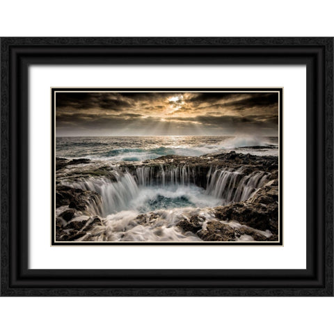 Genesis Black Ornate Wood Framed Art Print with Double Matting by George, Andrew