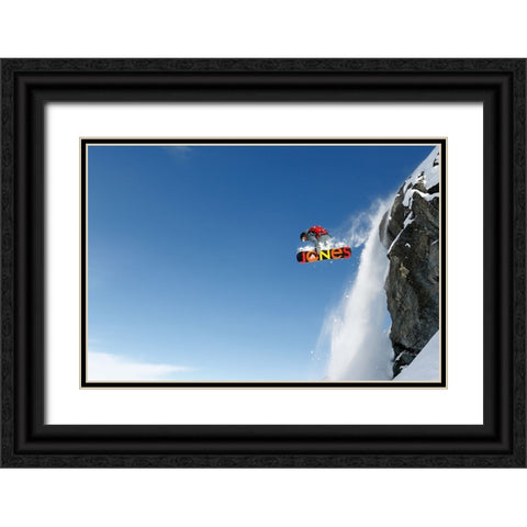 Lac Des Vaux Black Ornate Wood Framed Art Print with Double Matting by Sanne, Jakob