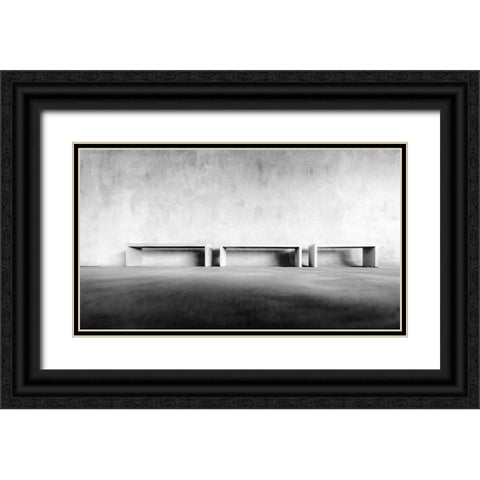 Welkenraedt Funeral Centre Black Ornate Wood Framed Art Print with Double Matting by Pixxelpark
