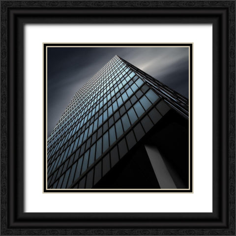 Pole Building Black Ornate Wood Framed Art Print with Double Matting by Claes, Gilbert