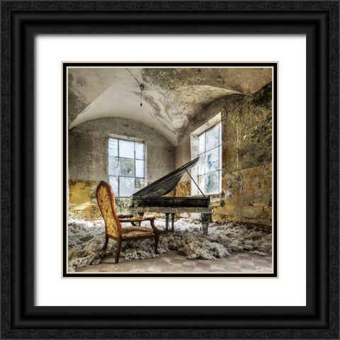 [In Heaven] Black Ornate Wood Framed Art Print with Double Matting by Benz, Mario