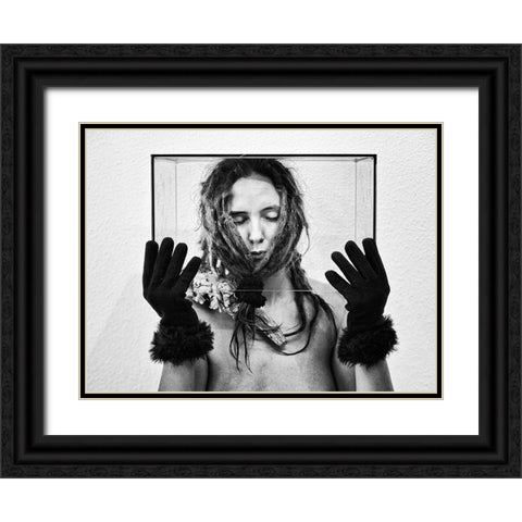 The Glass Prison Black Ornate Wood Framed Art Print with Double Matting by Dirven, Ton