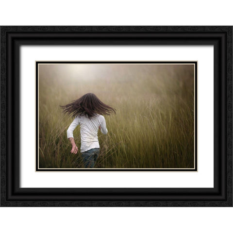 Noni Black Ornate Wood Framed Art Print with Double Matting by Yudhi Winarno, Teguh