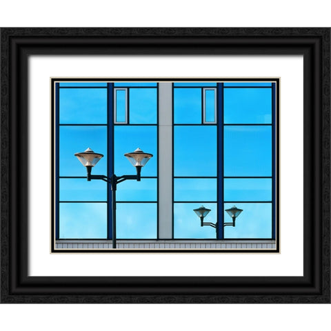 Dancing Lights Black Ornate Wood Framed Art Print with Double Matting by van Maastricht, Henk