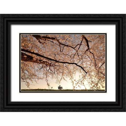 Way Back Black Ornate Wood Framed Art Print with Double Matting by Takanobu, Kano
