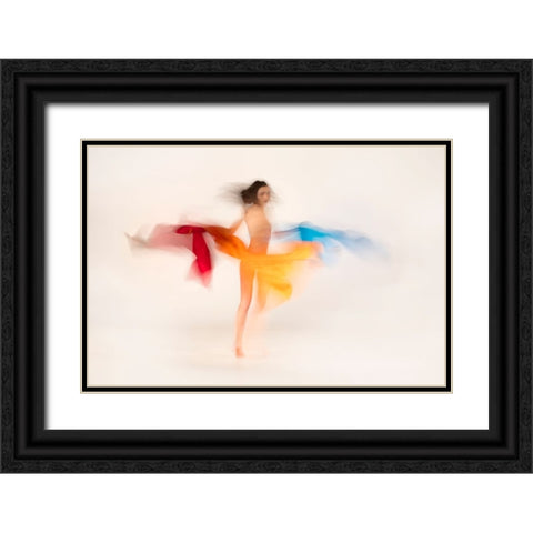 Colours Black Ornate Wood Framed Art Print with Double Matting by Gil Raga, Joan