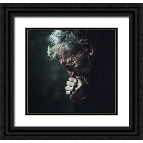 Untitled Black Ornate Wood Framed Art Print with Double Matting by Jovanovic, Koki