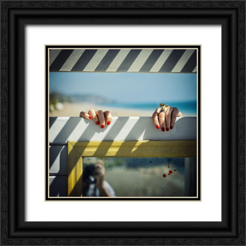 Escape Black Ornate Wood Framed Art Print with Double Matting by Ambra