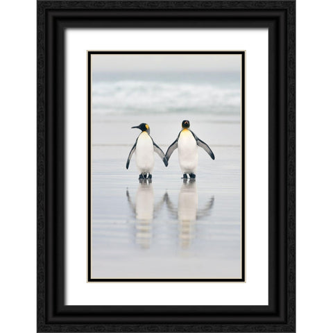 Friends Black Ornate Wood Framed Art Print with Double Matting by Gil Raga, Joan