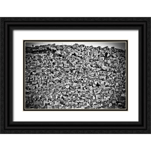 Favela Village In El Alto-La Paz-Bolivia Black Ornate Wood Framed Art Print with Double Matting by Lindhe, Joel