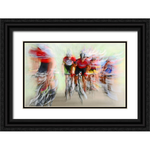 Ultimo Giro  2 Black Ornate Wood Framed Art Print with Double Matting by Urlings, Lou