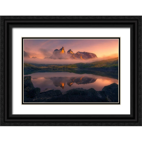 Eternity Black Ornate Wood Framed Art Print with Double Matting by Moore, Chris