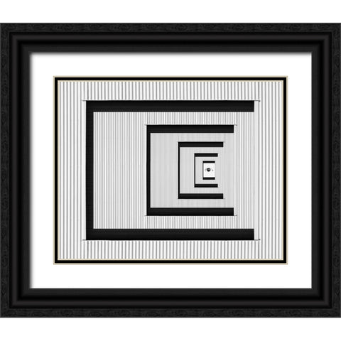 Eye Of Illusion Black Ornate Wood Framed Art Print with Double Matting by Hammer, Jacqueline