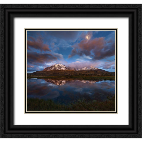 Patagonia: Dance Of The Clouds Black Ornate Wood Framed Art Print with Double Matting by Zhang, Yan
