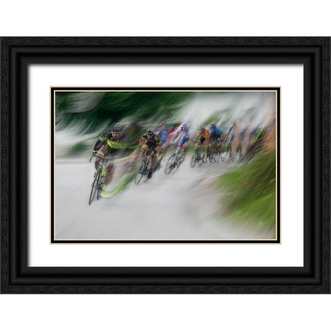 In Element Black Ornate Wood Framed Art Print with Double Matting by Malovrh, Milan