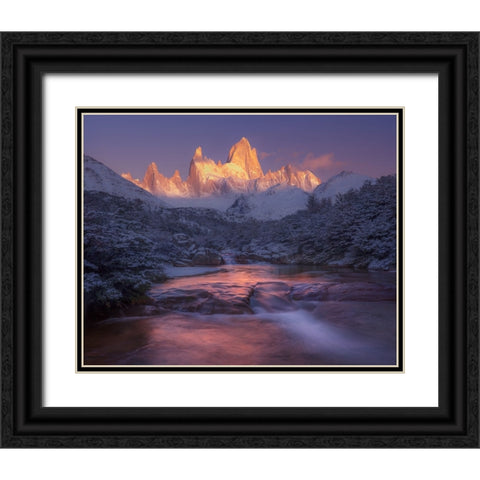 And Winter Came Black Ornate Wood Framed Art Print with Double Matting by Moore, Chris