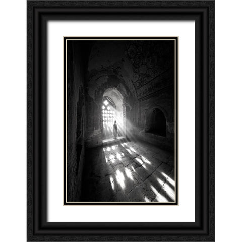 My Home Black Ornate Wood Framed Art Print with Double Matting by Song, Gunarto