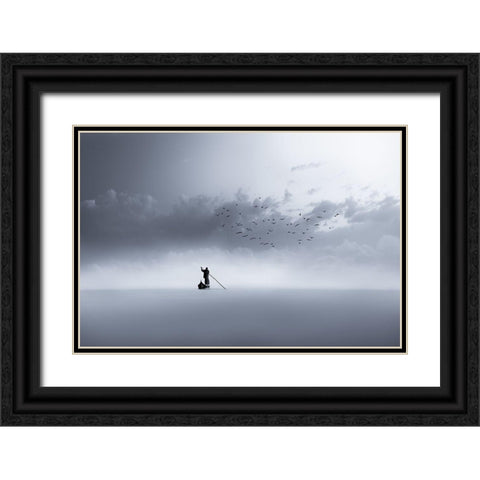 The Way Back Black Ornate Wood Framed Art Print with Double Matting by Sattar, Mohammed