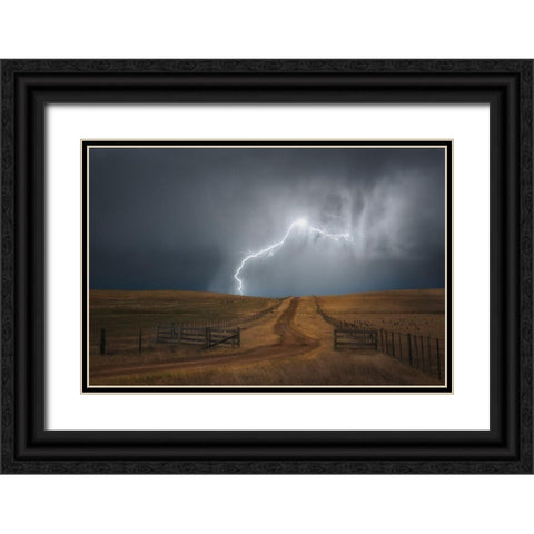 Midlands Mayhem Black Ornate Wood Framed Art Print with Double Matting by Stephens, Jason