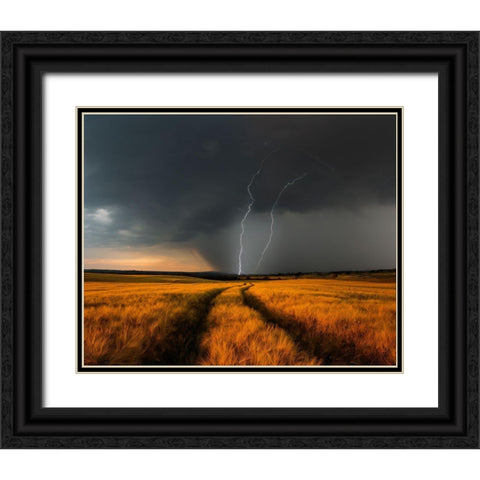 Wetterfront Black Ornate Wood Framed Art Print with Double Matting by Schumacher, Nicolas