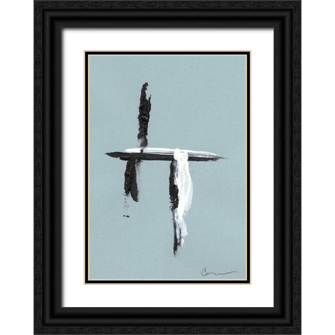 Swordplay II Black Ornate Wood Framed Art Print with Double Matting by Carroccio, Lisa