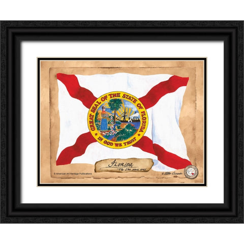 Florida-Solo with background Black Ornate Wood Framed Art Print with Double Matting by Alexander, Natalie