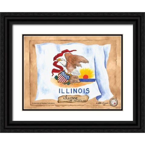 Illinois-Solo with background Black Ornate Wood Framed Art Print with Double Matting by Alexander, Natalie