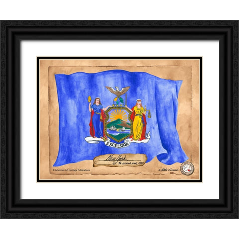 New York-Solo with background Black Ornate Wood Framed Art Print with Double Matting by Alexander, Natalie