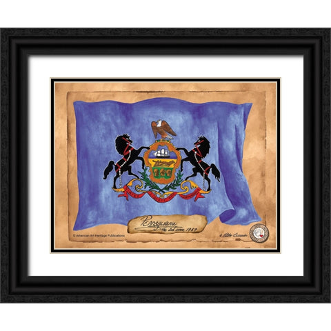 Pennsylvania-Solo with background Black Ornate Wood Framed Art Print with Double Matting by Alexander, Natalie