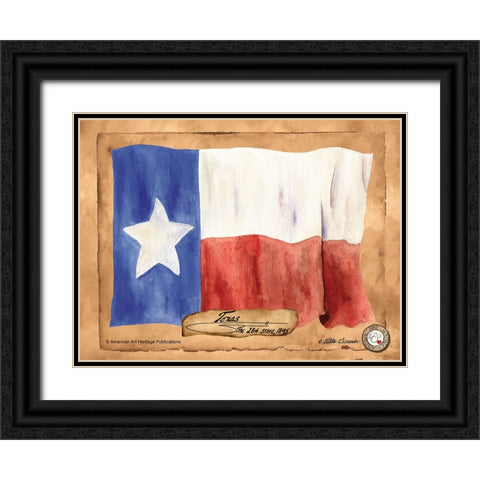 Texas-Solo with background Black Ornate Wood Framed Art Print with Double Matting by Alexander, Natalie