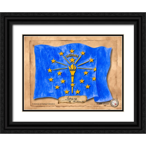 Indiana-Solo with background Black Ornate Wood Framed Art Print with Double Matting by Alexander, Natalie