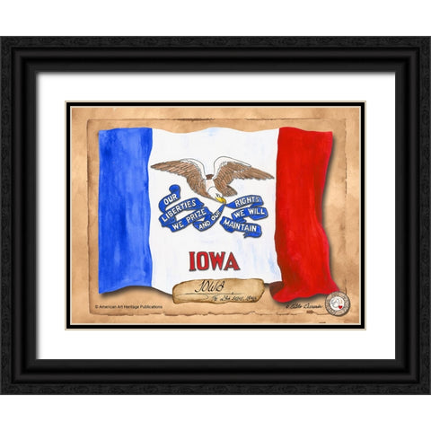 Iowa-Solo with background Black Ornate Wood Framed Art Print with Double Matting by Alexander, Natalie