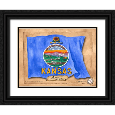 Kansas-Solo with background Black Ornate Wood Framed Art Print with Double Matting by Alexander, Natalie