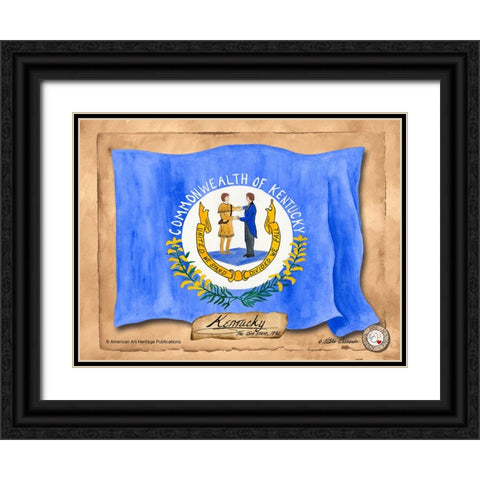 Kentucky-Solo with background Black Ornate Wood Framed Art Print with Double Matting by Alexander, Natalie