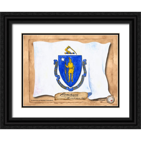 Massachusetts-Solo with background Black Ornate Wood Framed Art Print with Double Matting by Alexander, Natalie