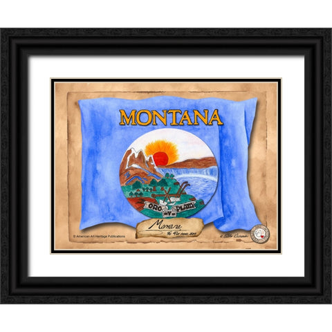 Montana-Solo with background Black Ornate Wood Framed Art Print with Double Matting by Alexander, Natalie