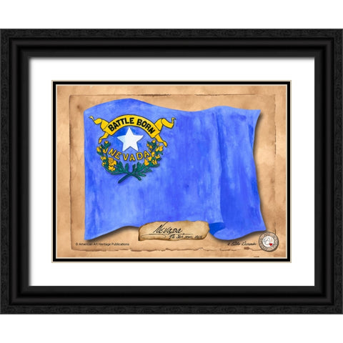 Nevada-Solo with background Black Ornate Wood Framed Art Print with Double Matting by Alexander, Natalie