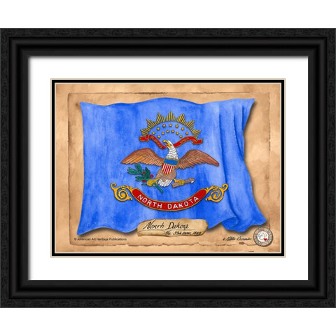 North Dakota-Solo with background Black Ornate Wood Framed Art Print with Double Matting by Alexander, Natalie